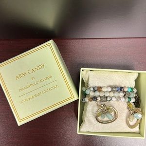 Arm Candy by Eye Candy Luxe Bracelet and earrings.